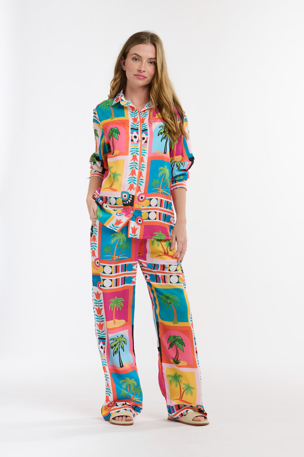 Italian Star Sona Pant Palm Tree Multi