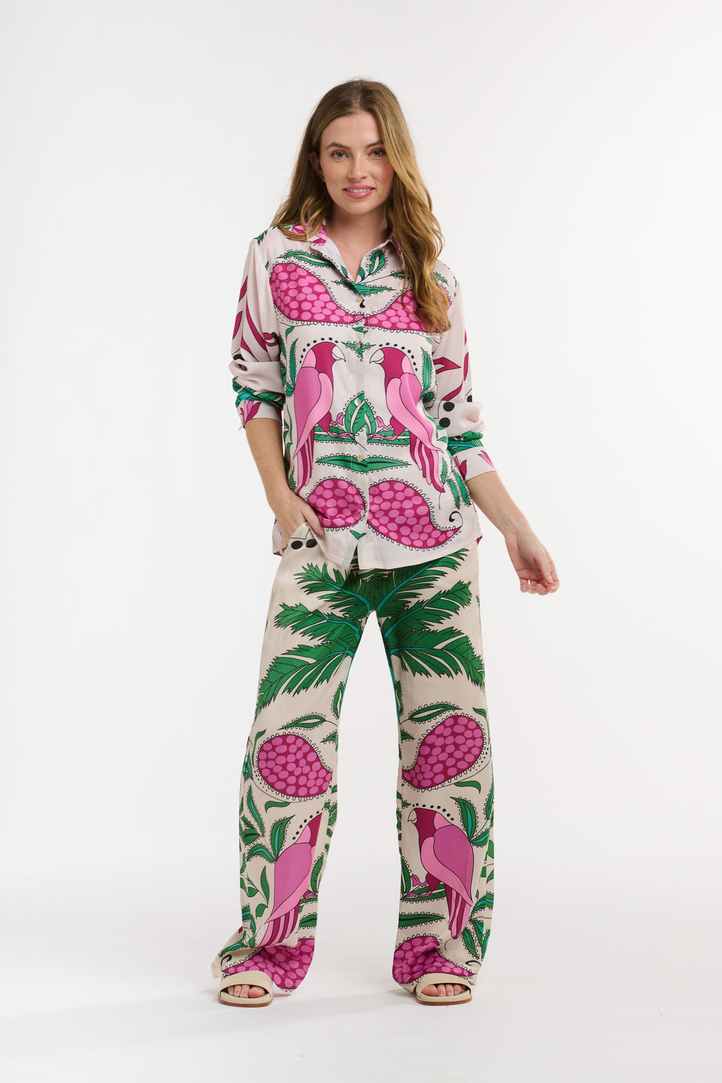 Italian Star Sona Pant Parrot Fuxia