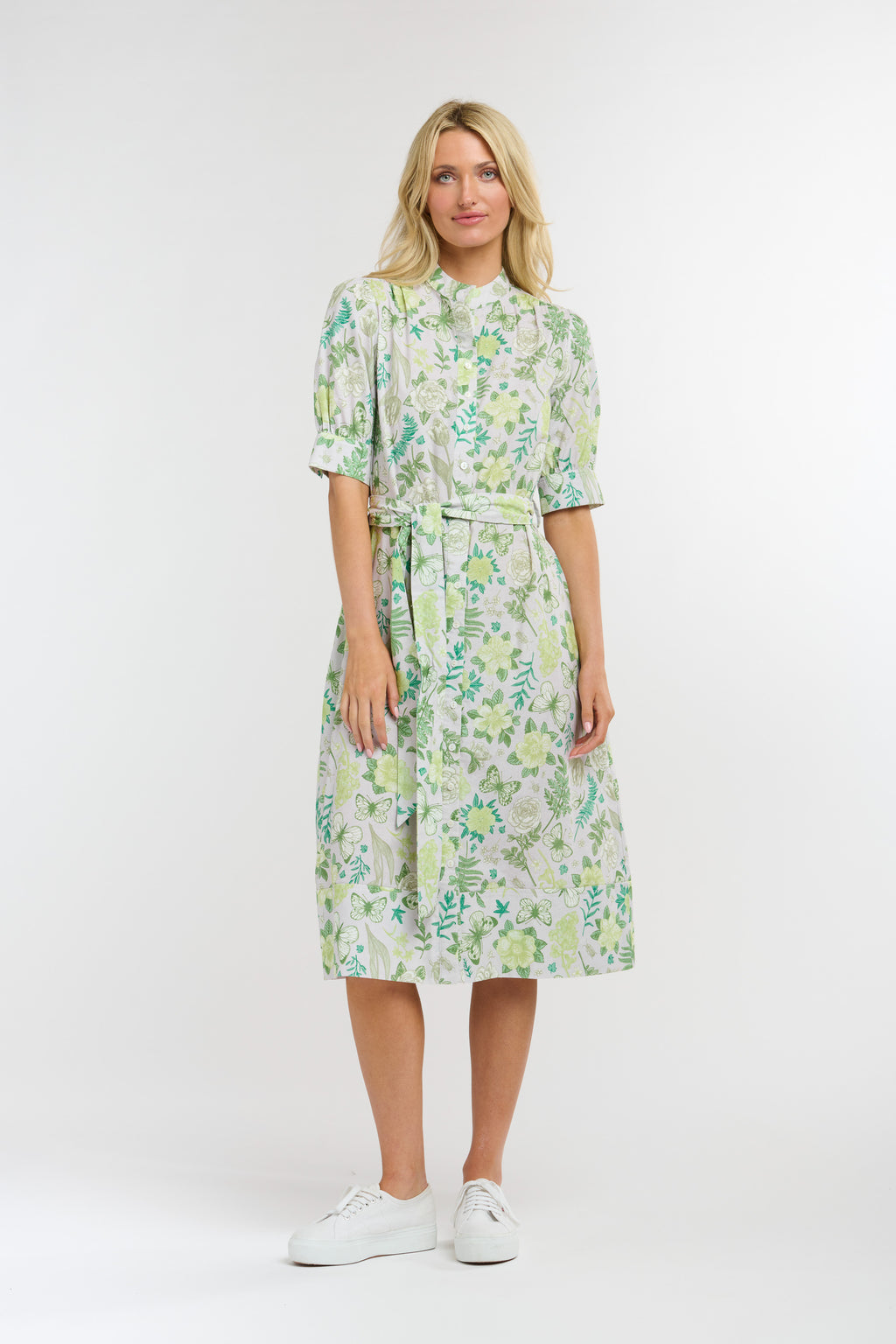 365 Days Hepburn Green Floral Dress