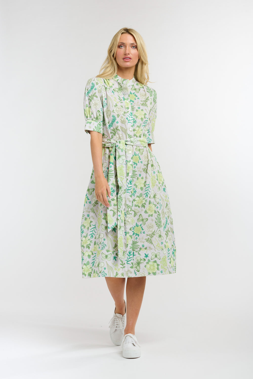 365 Days Hepburn Green Floral Dress