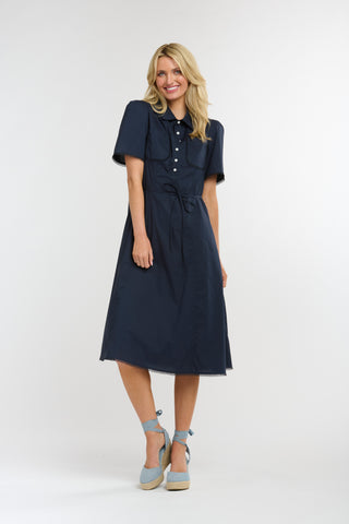 Holiday Ahoy Tunic Dress Navy