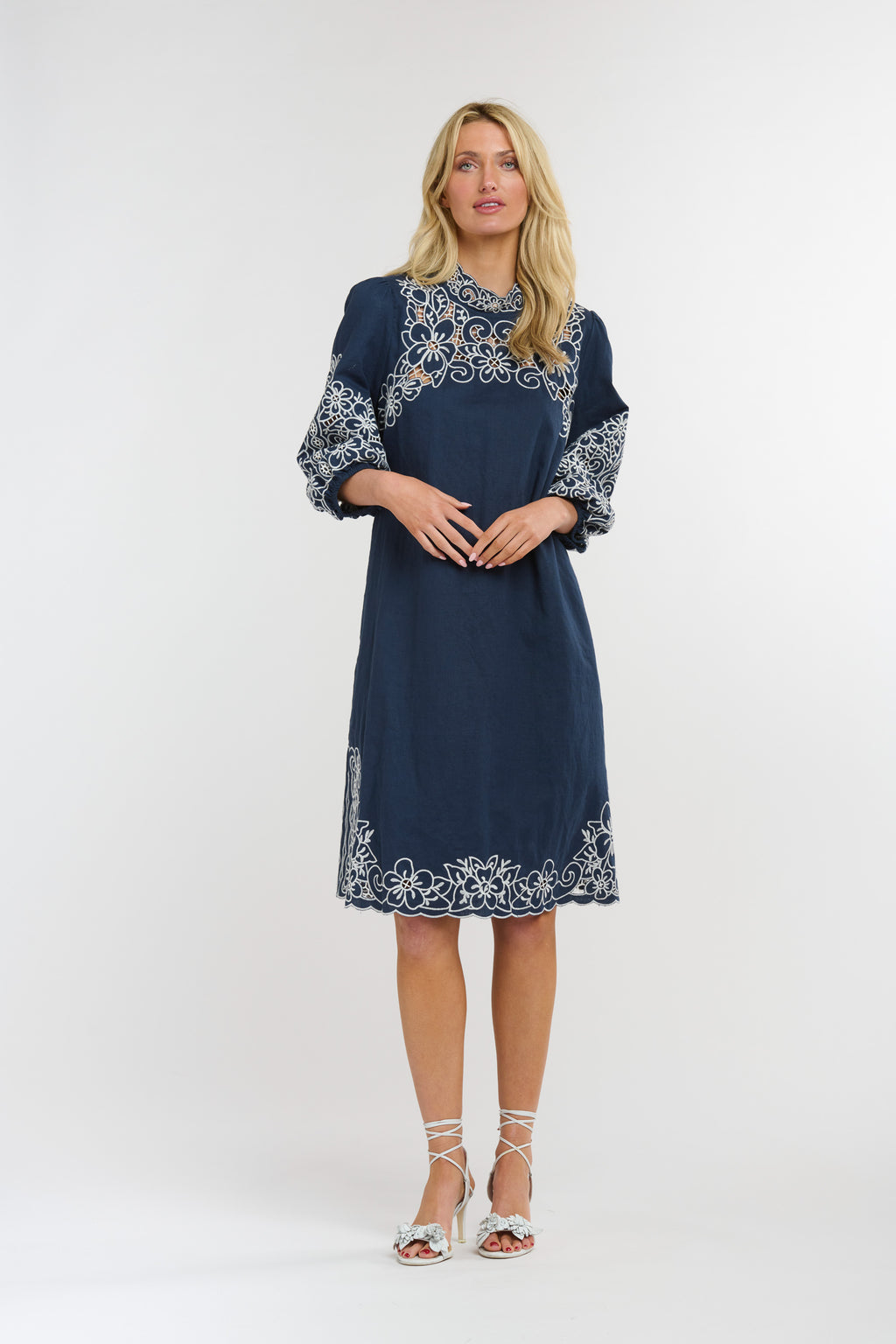 365 Days Gretel Embroidered Dress Dark Sapphire