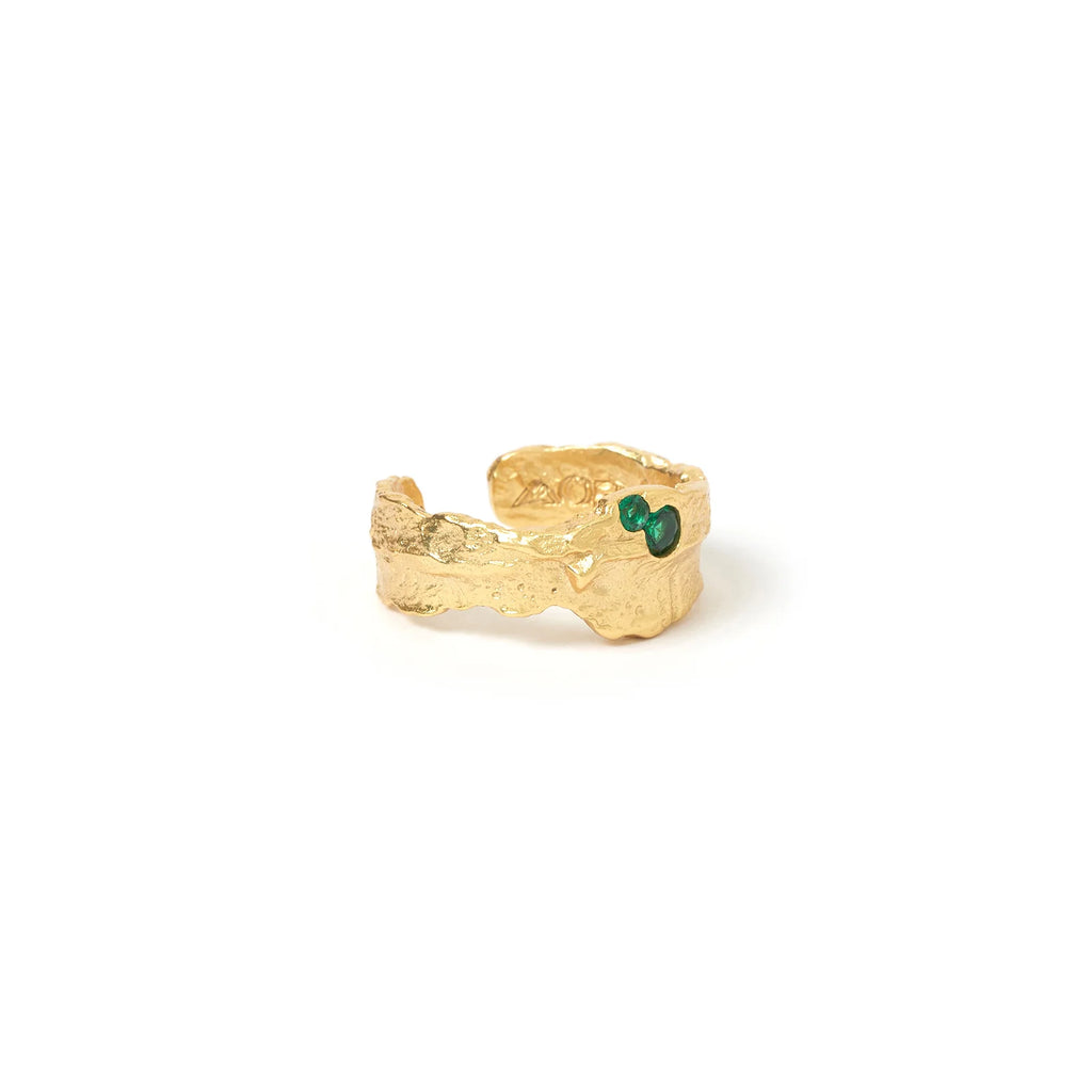 Arms of Eve Anya Gold Green Ring Adjustable