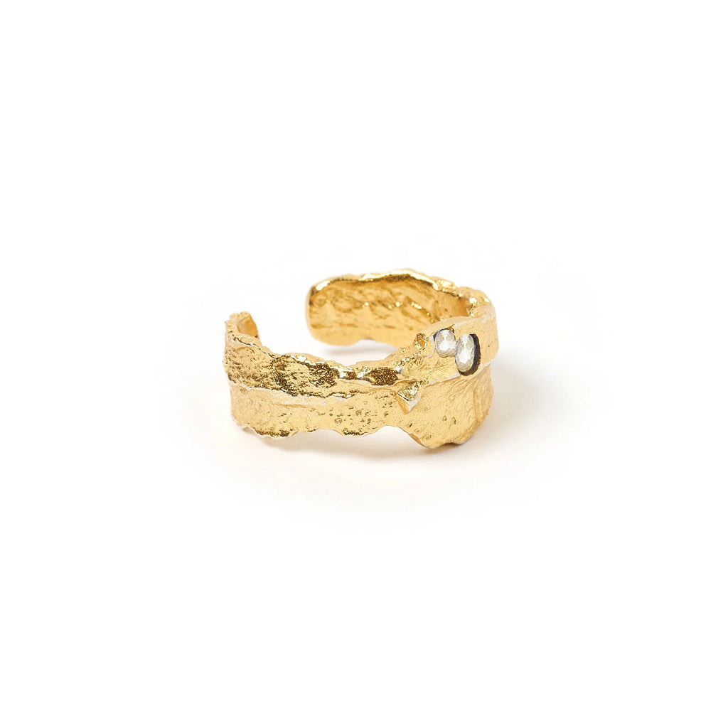 Arms of Eve Anya Gold White Ring Adjustable