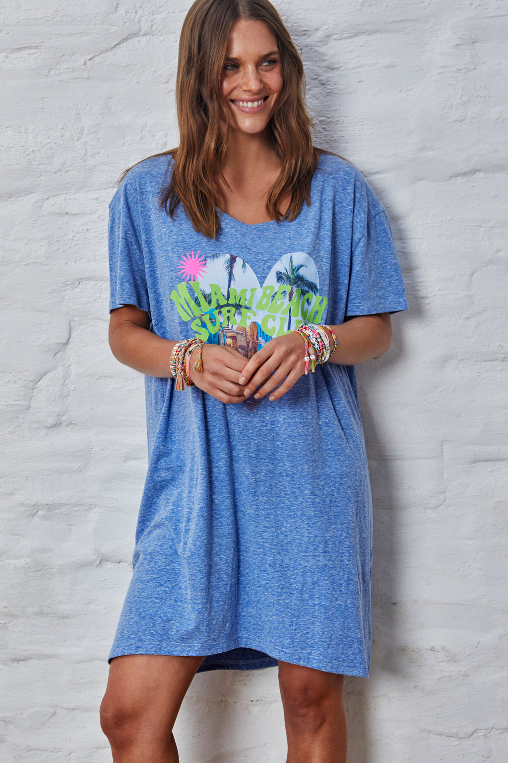 Hammill and Co Jersey Tee Beach Dress Blue