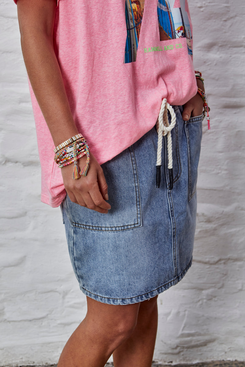 Hammill and Co Drawcord Denim Skirt