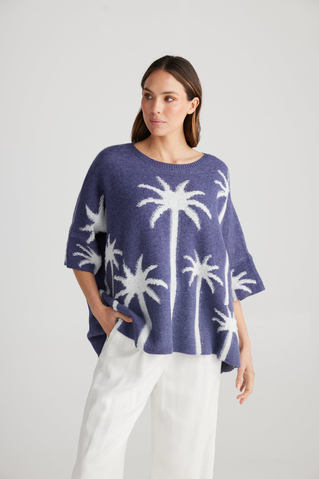 Holiday Palm Cove Knit Indigo
