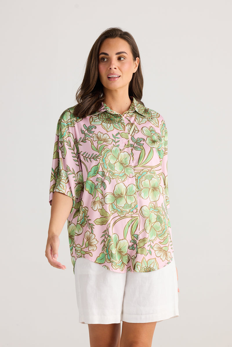 Holiday Trading Columbian Floral Shirt