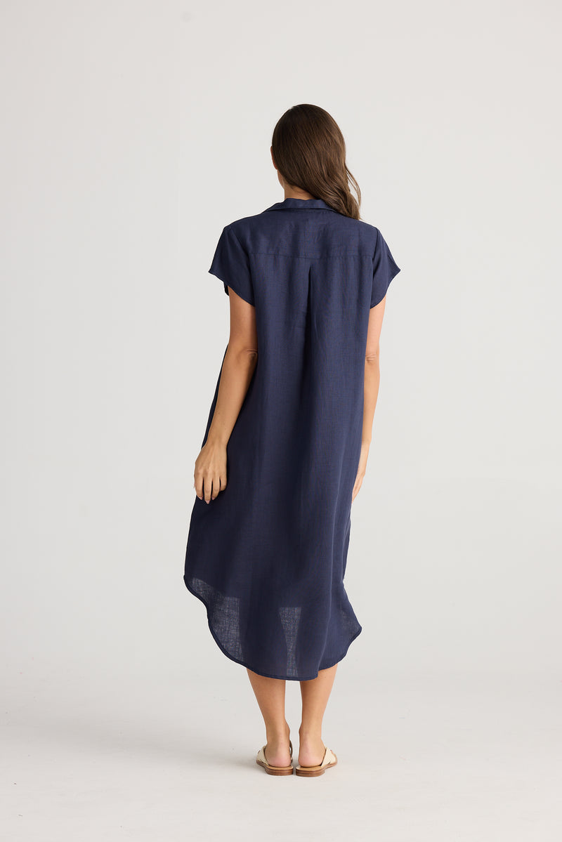 Holiday Ahoy Tunic Dress Navy