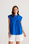 Holiday Clementine Cotton Top Navy