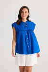 Holiday Clementine Cotton Top Navy