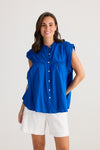 Holiday Clementine Cotton Top Navy