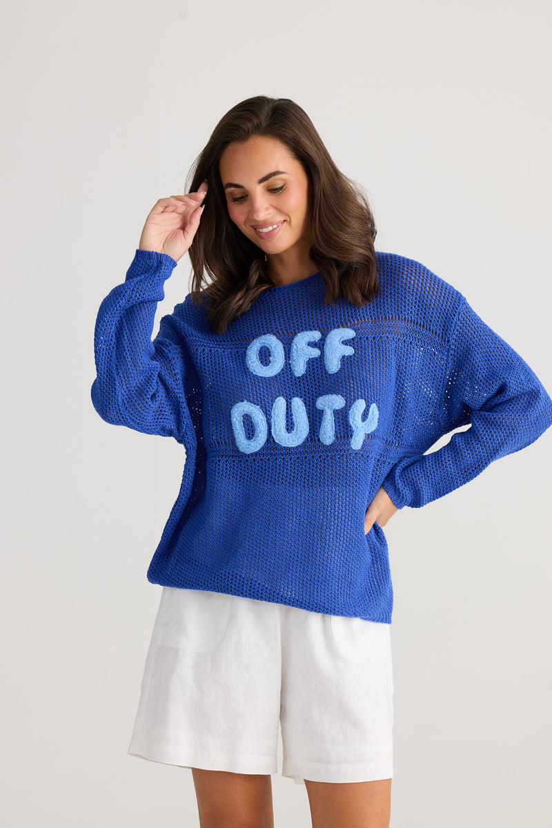 Holiday Off Duty Blue Knit