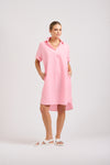 Shirty Katie Popover Dress Stripe Soft Pink