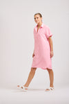 Shirty Katie Popover Dress Stripe Soft Pink