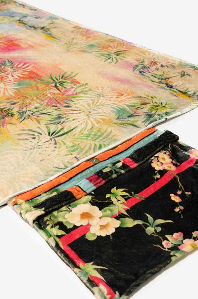 Johnny Was Reversible Le Jardin Travel Blanket