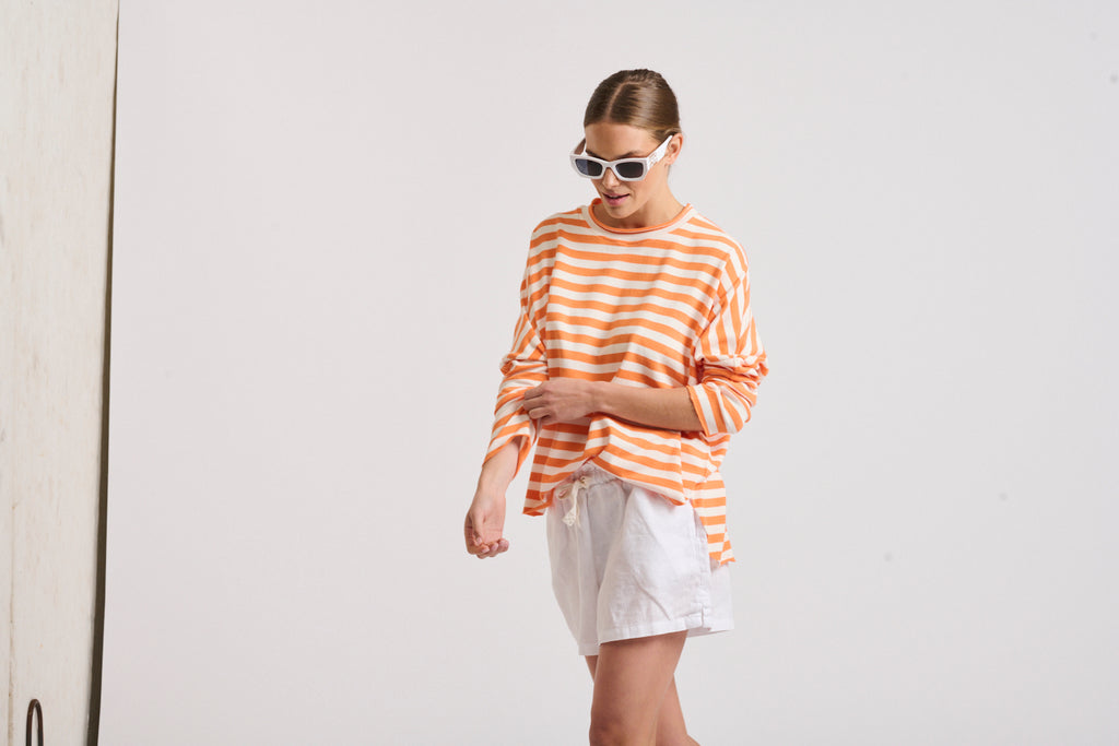 Est Raw Sweat Orange White Stripe