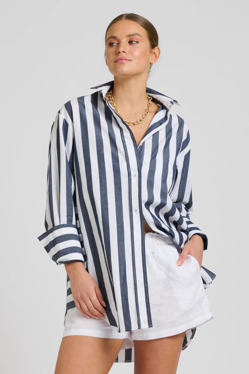 Shirty Andrea Shirt Wide Stripe Navy