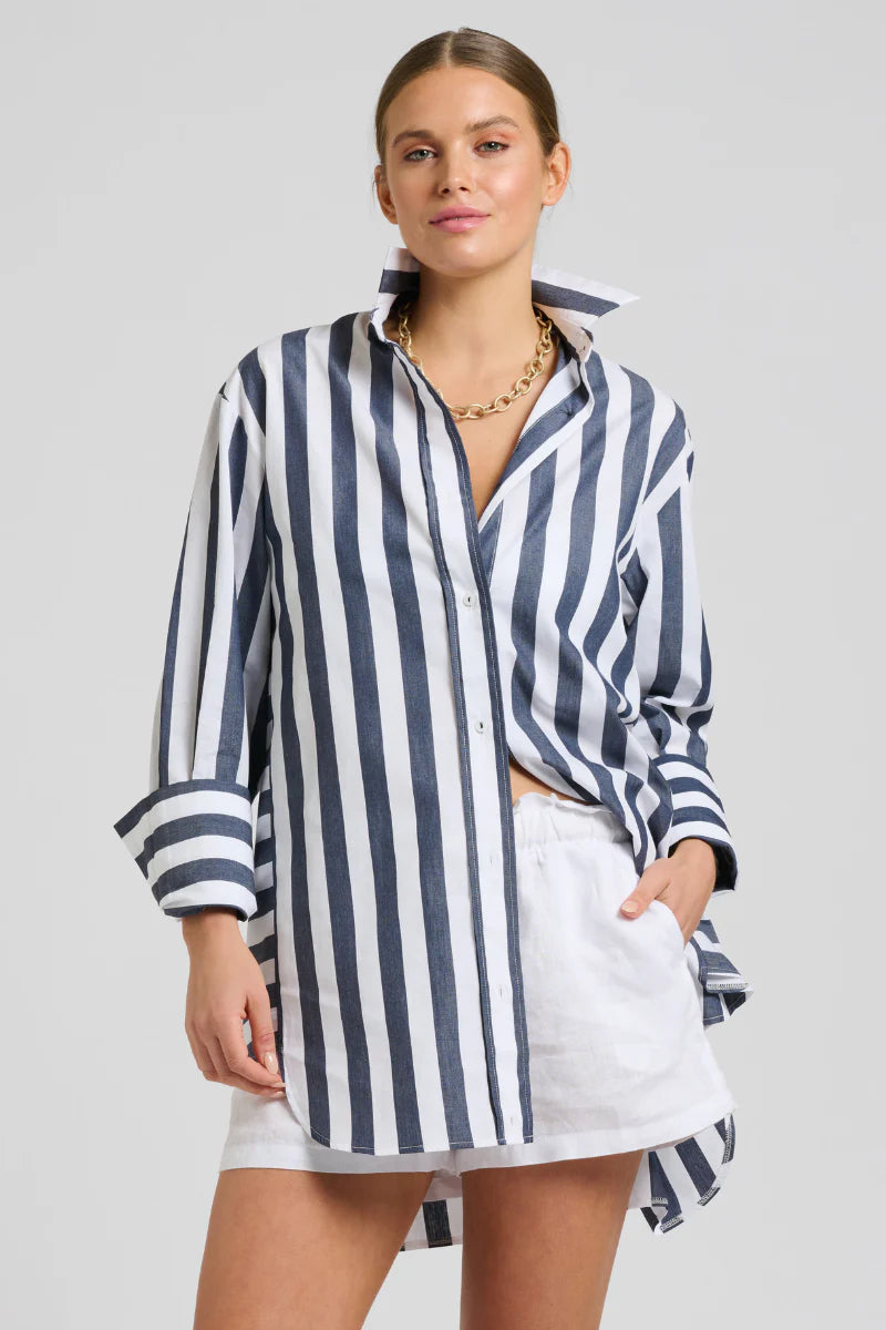 Shirty Andrea Shirt Wide Stripe Navy