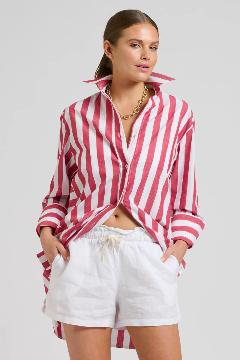 Shirty Andrea Shirt Wide Stripe Red