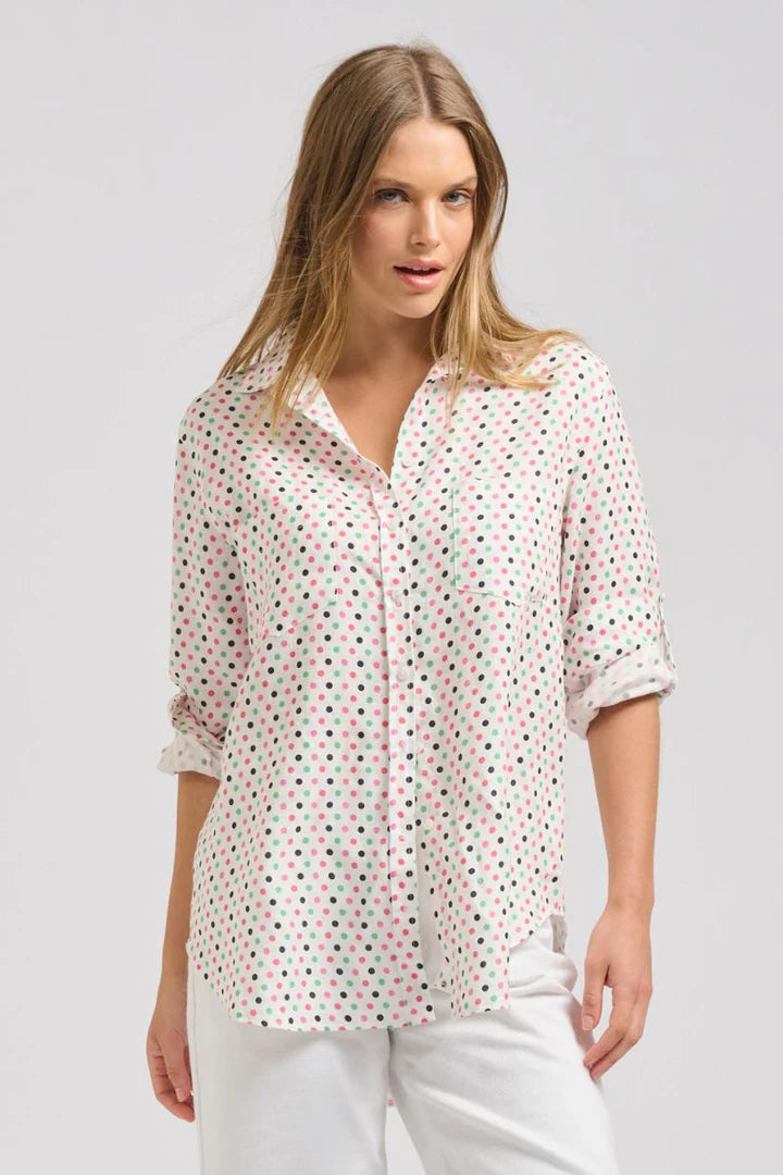 Shirty Girlfriend Relaxed Linen Shirt Combo Spot