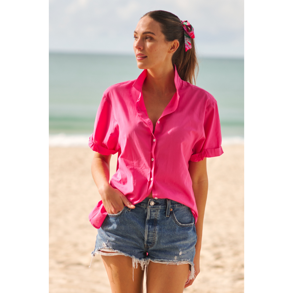 Shirty Annie Short Sleeve Shirt Hot Pink